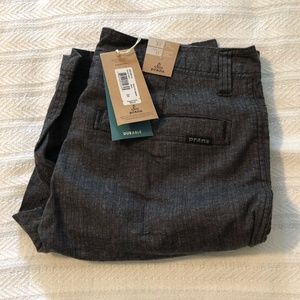 Prana Furrow Shorts in Black Herringbone